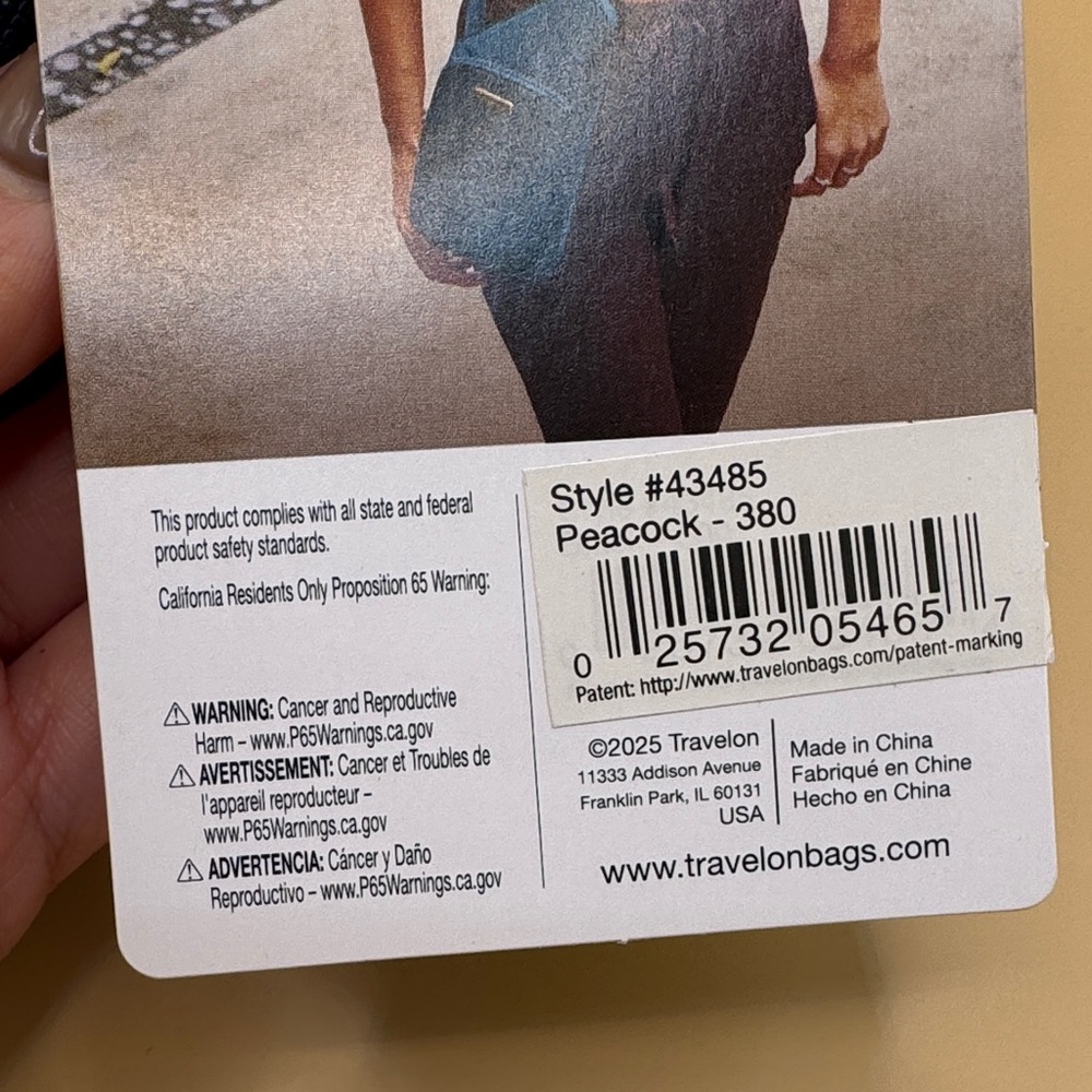 Travelon anti theft Mini asymmetric crossbody Bag - Picture 5 of 7
